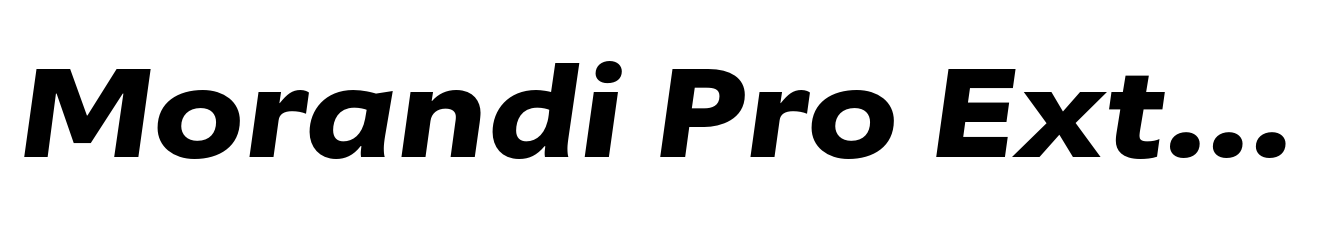 Morandi Pro Extended Bold Italic